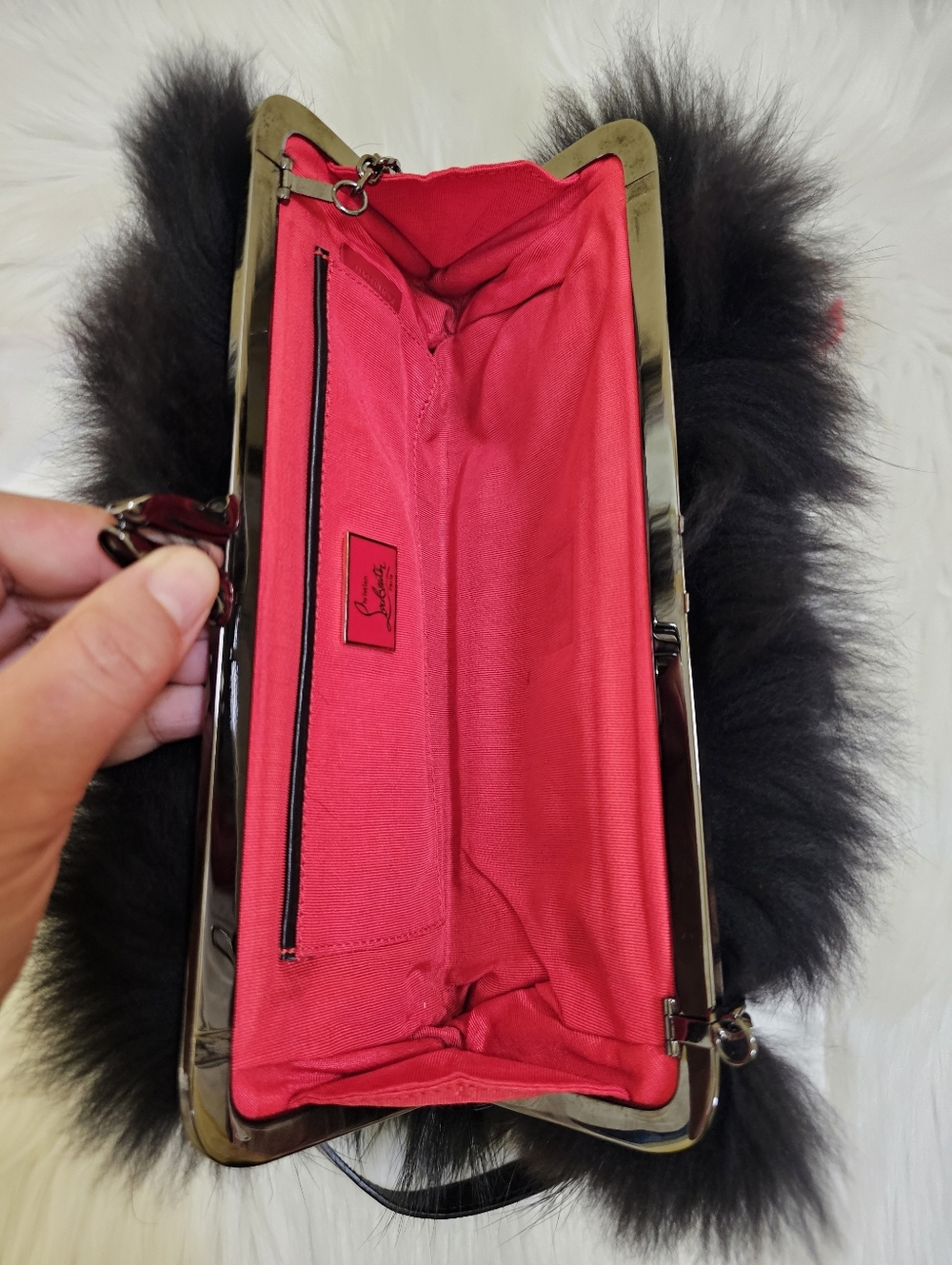 Christian Louboutin Fox Fur Anastasia Muff Bag - Picture 12 of 17